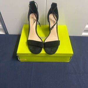 Gianni Bini Black Ankle Strap Heels